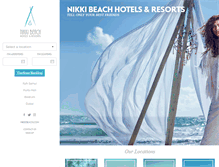 Tablet Screenshot of nikkibeachhotels.com